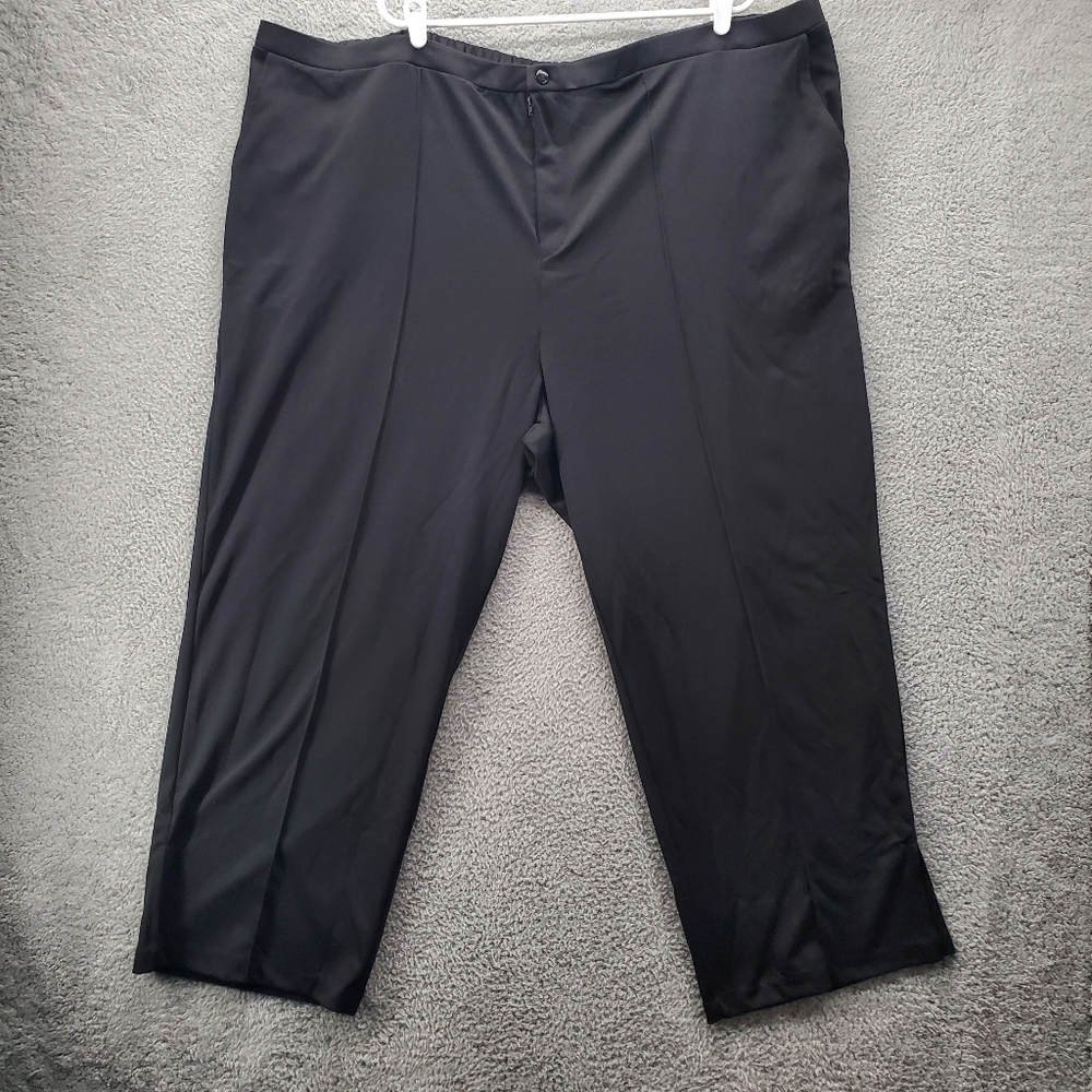 Soft Focus Pants Trousers Womens Plus Size 3X 30/32 Black Straight Leg